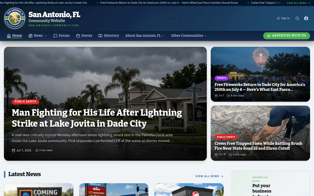 San Antonio homepage