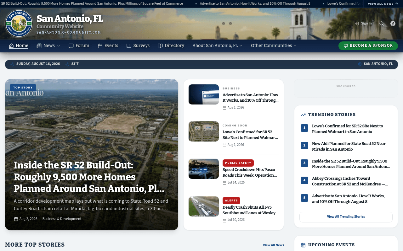 San Antonio homepage