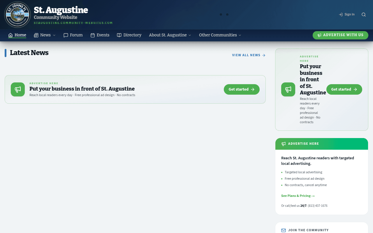 St. Augustine homepage