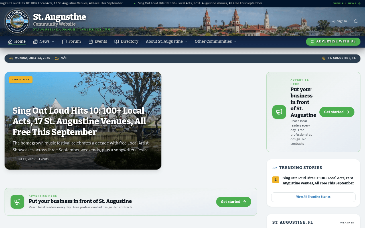 St. Augustine homepage