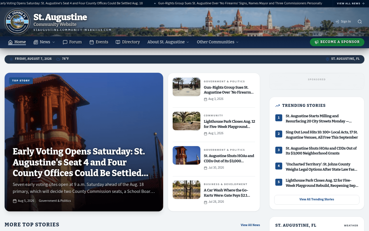 St. Augustine homepage