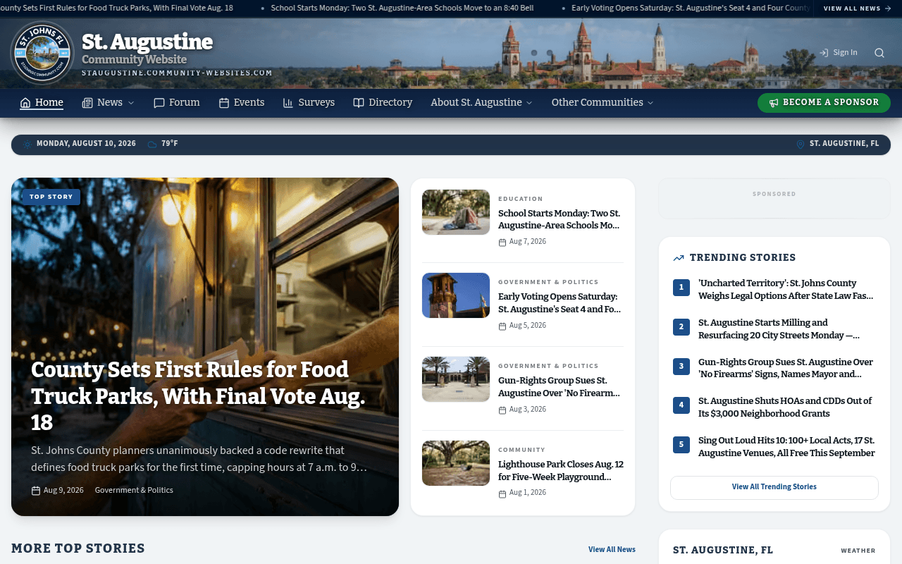 St. Augustine homepage