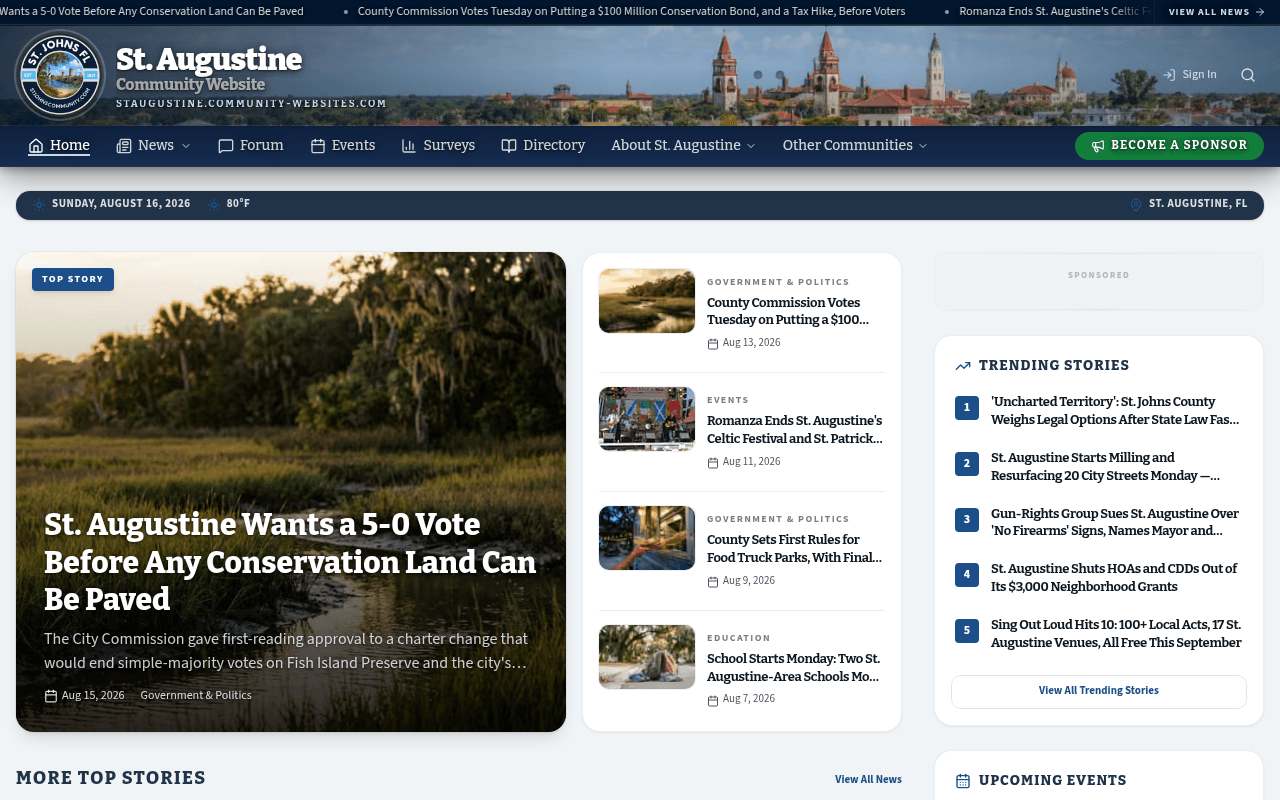 St. Augustine homepage