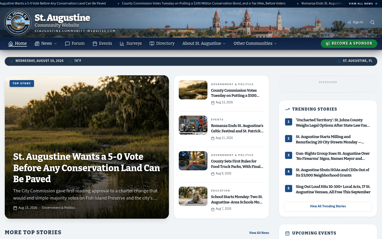 St. Augustine homepage