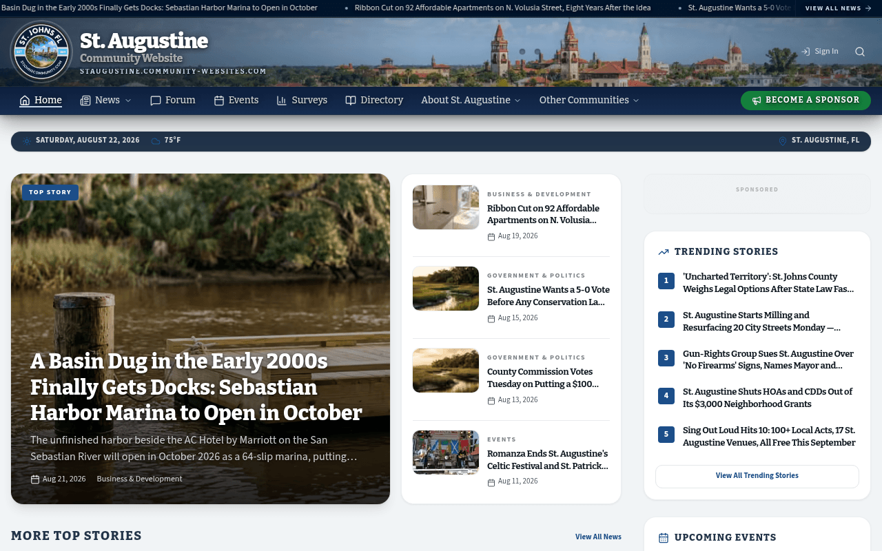 St. Augustine homepage