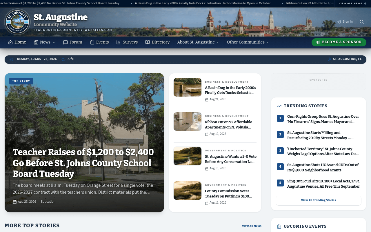 St. Augustine homepage