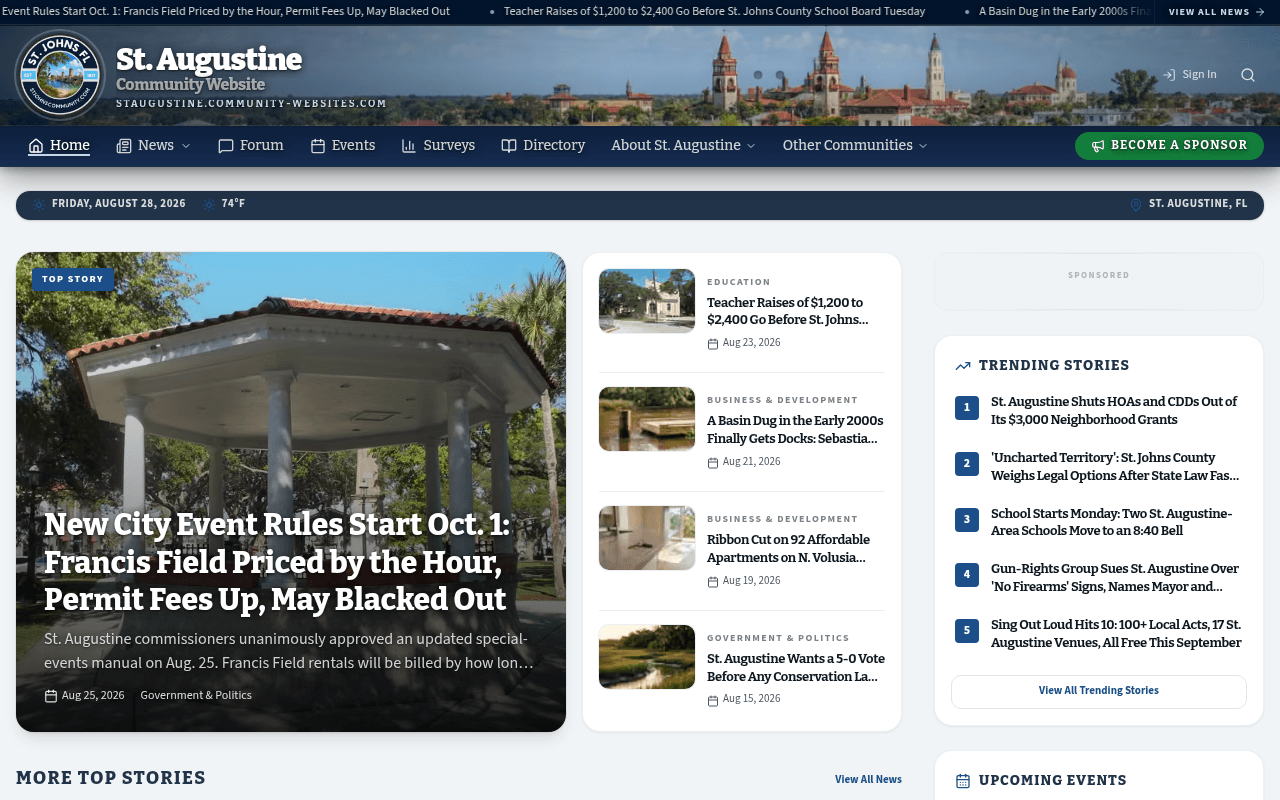 St. Augustine homepage