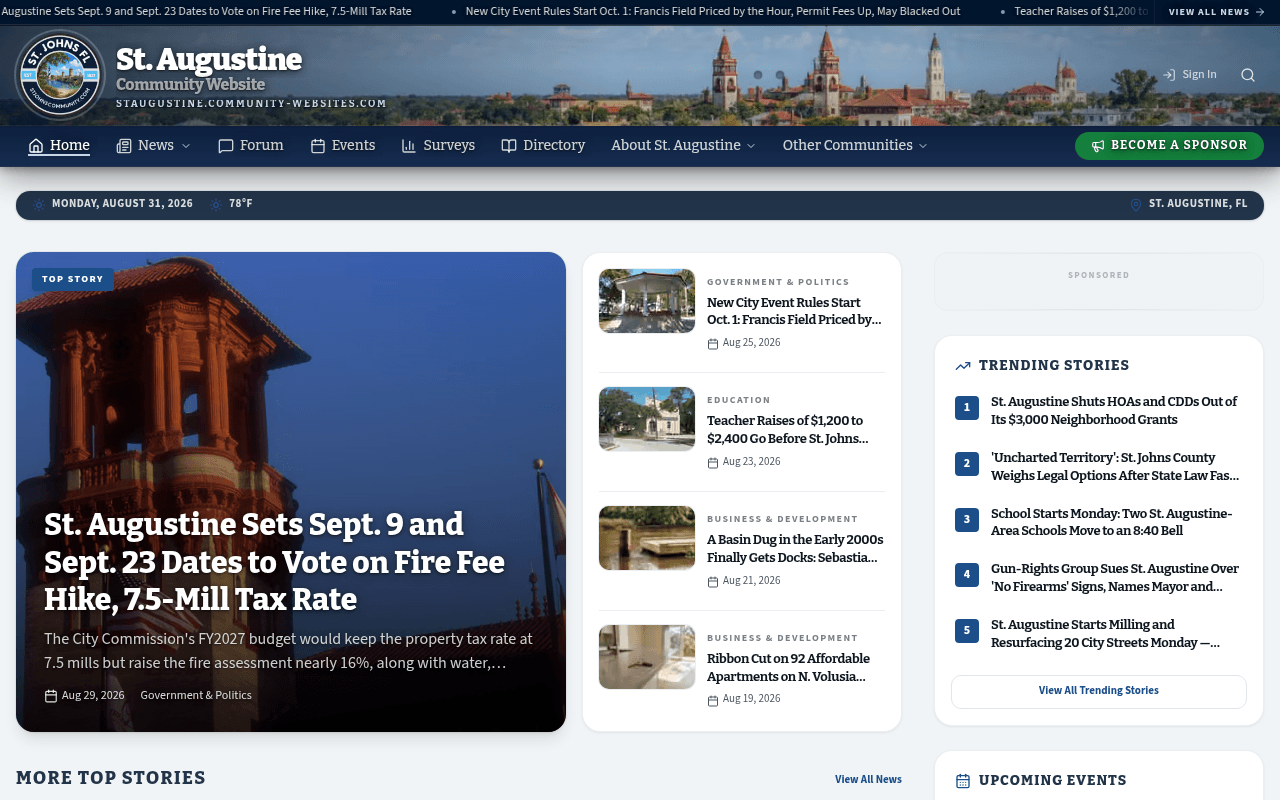 St. Augustine homepage