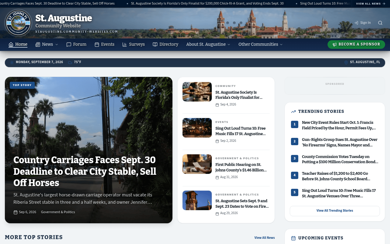 St. Augustine homepage