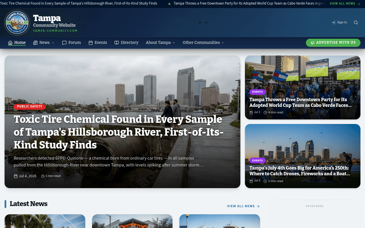 Tampa homepage