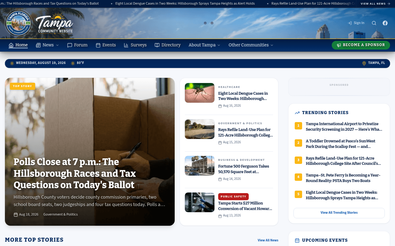 Tampa homepage