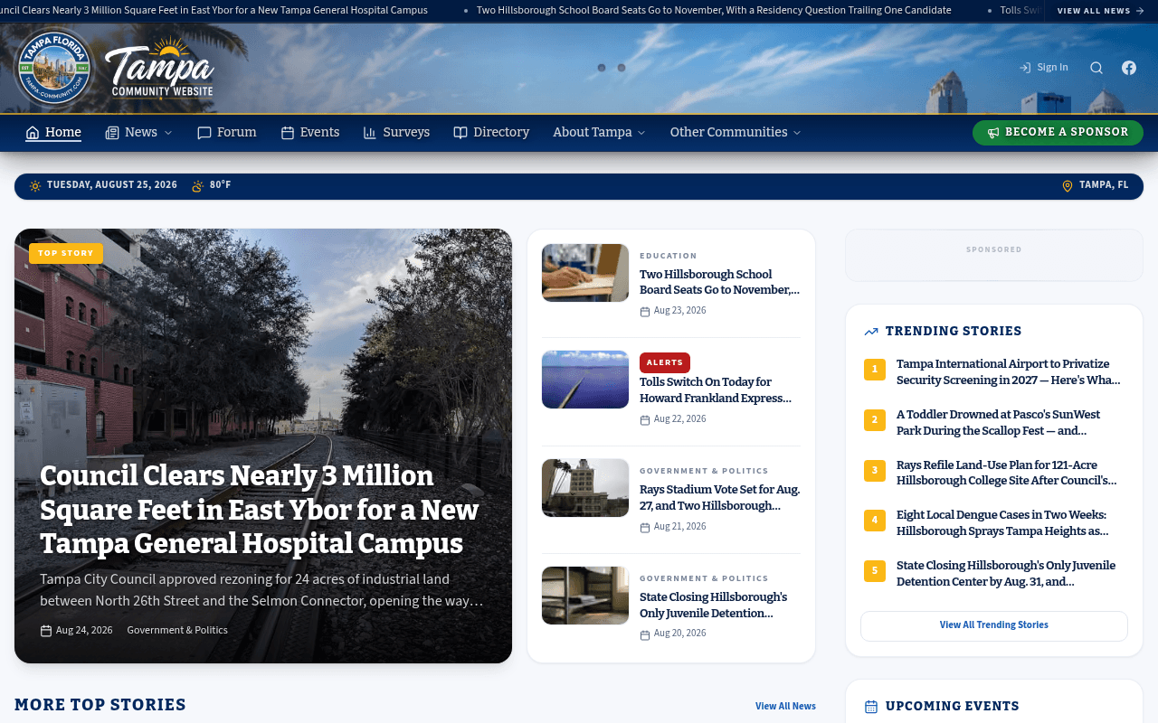 Tampa homepage