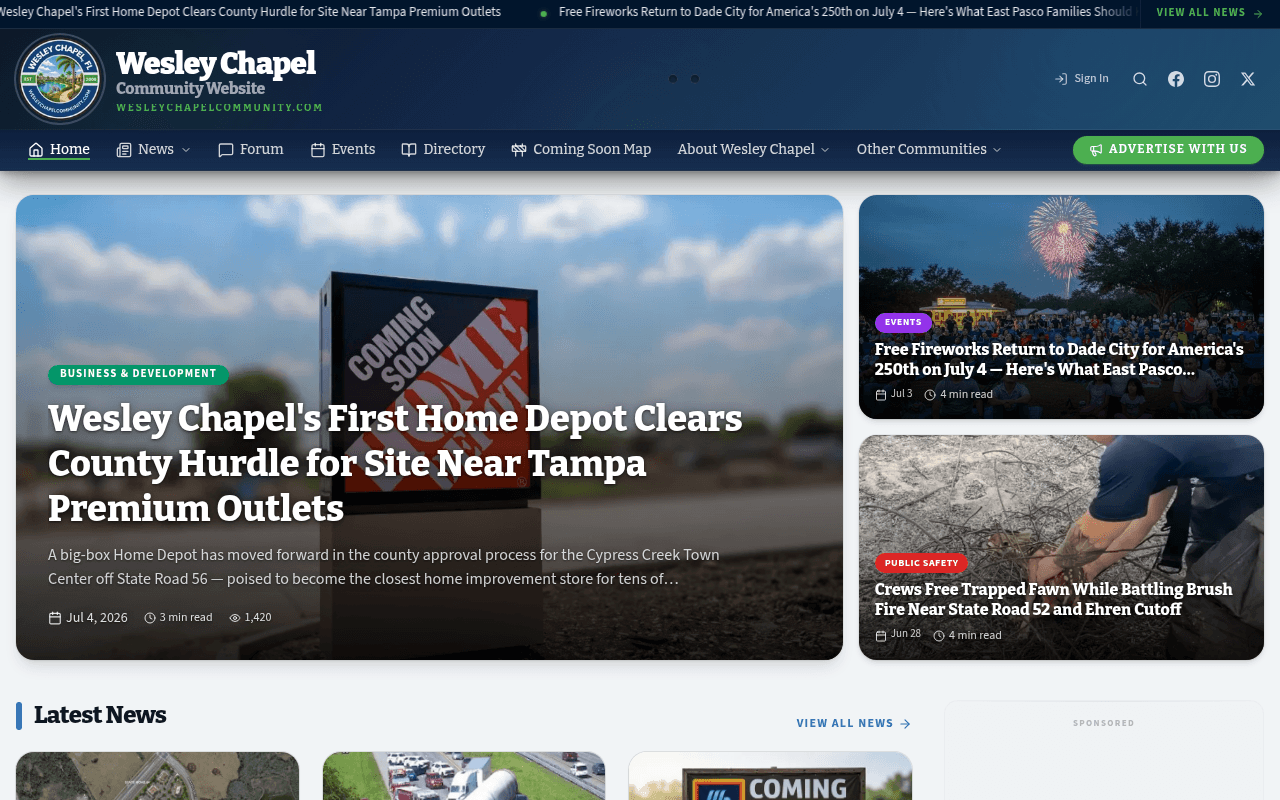 Wesley Chapel homepage