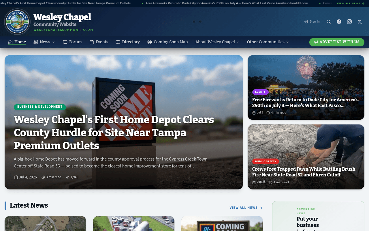 Wesley Chapel homepage