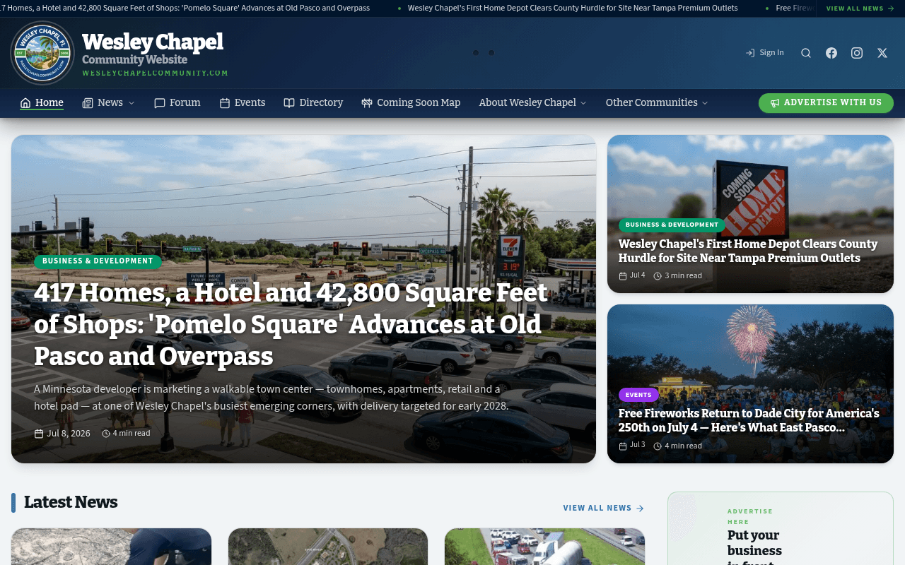 Wesley Chapel homepage