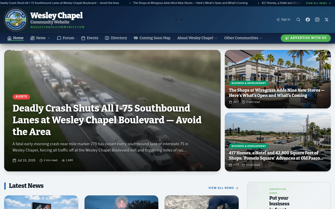 Wesley Chapel homepage