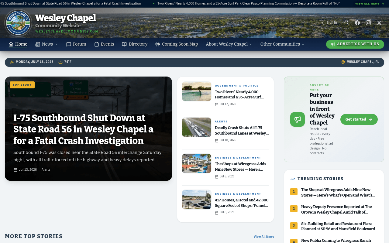 Wesley Chapel homepage