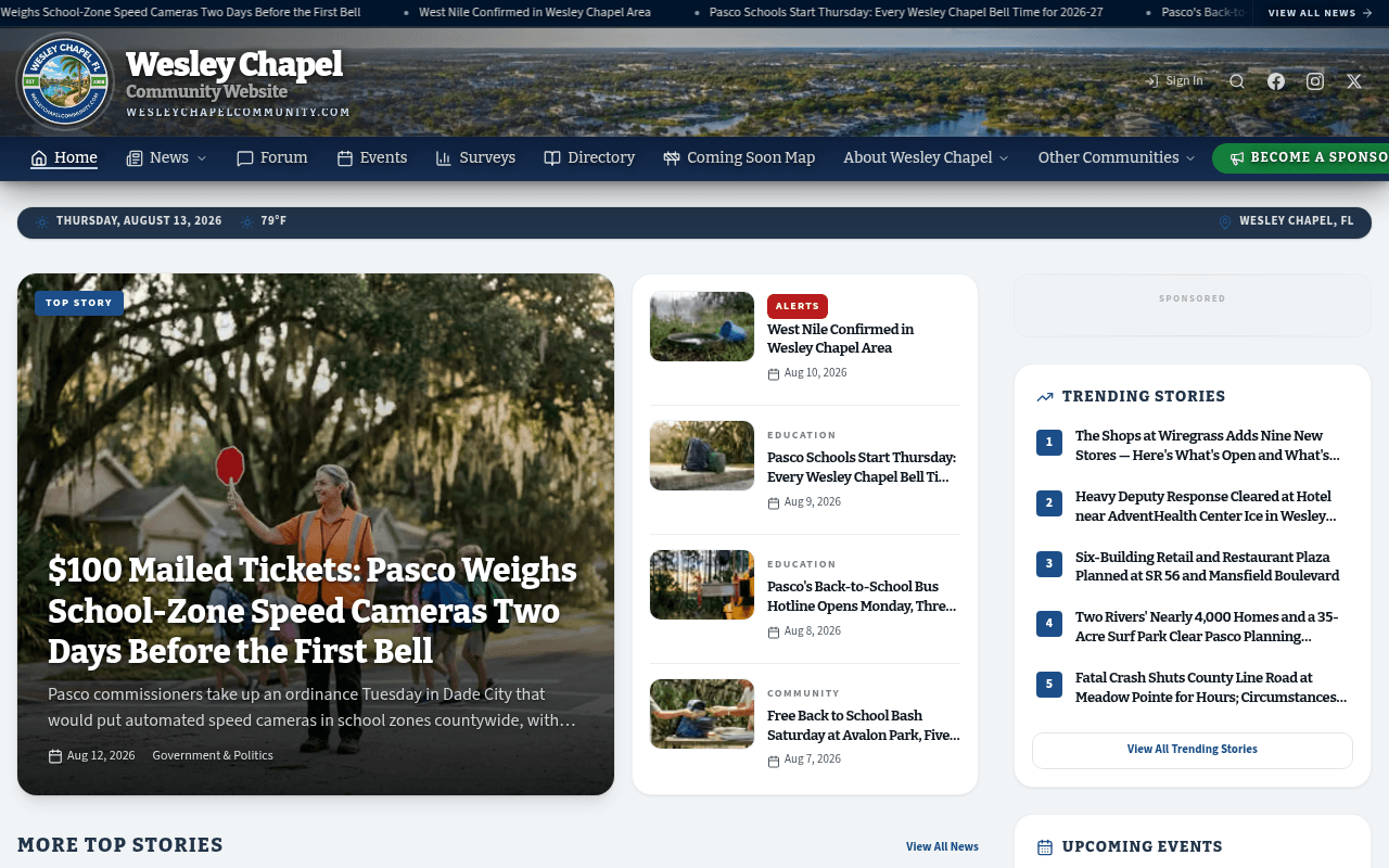 Wesley Chapel homepage