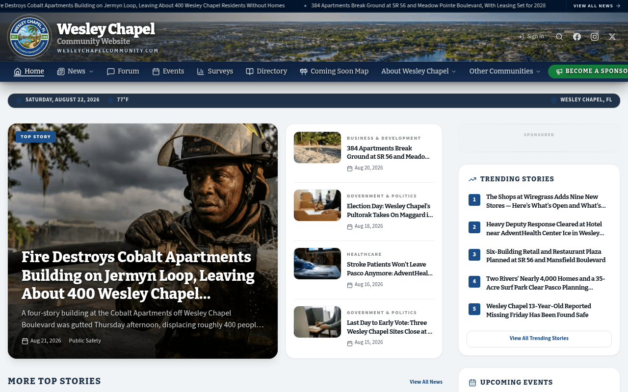 Wesley Chapel homepage