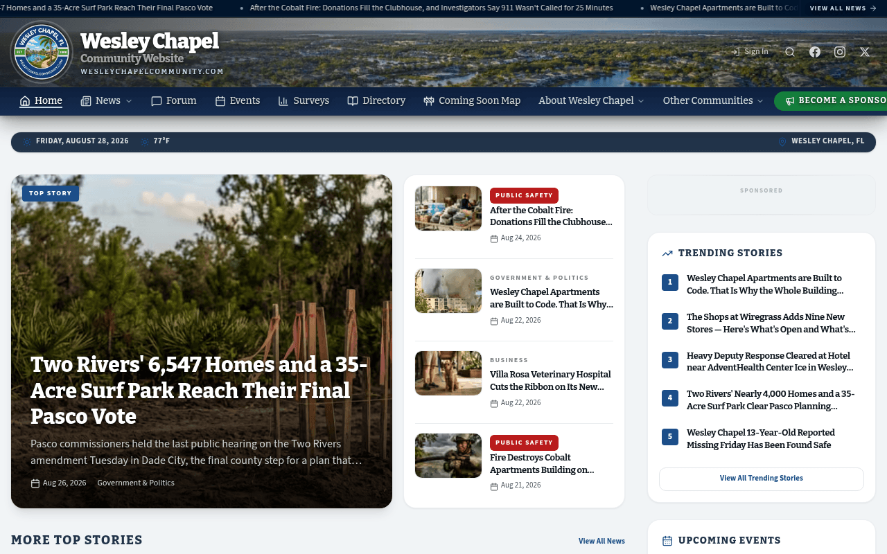 Wesley Chapel homepage