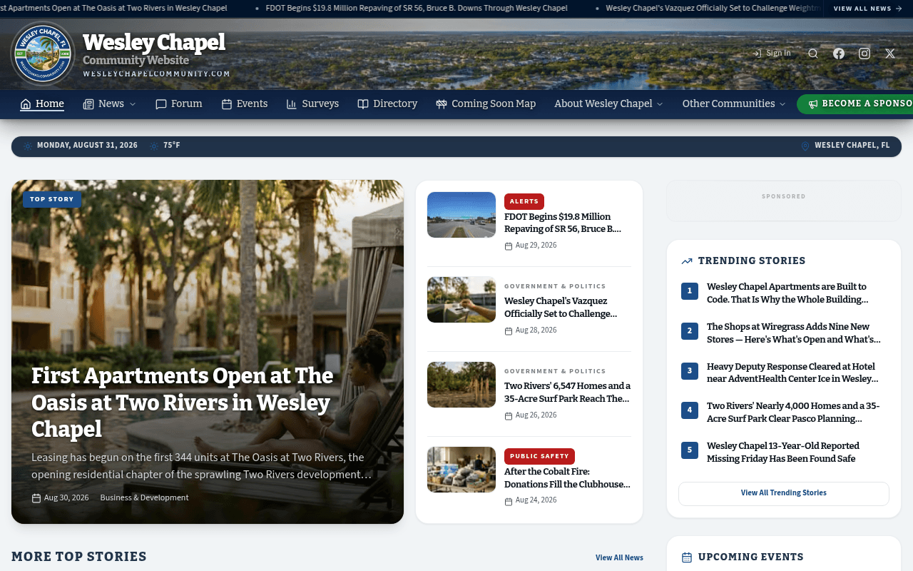 Wesley Chapel homepage