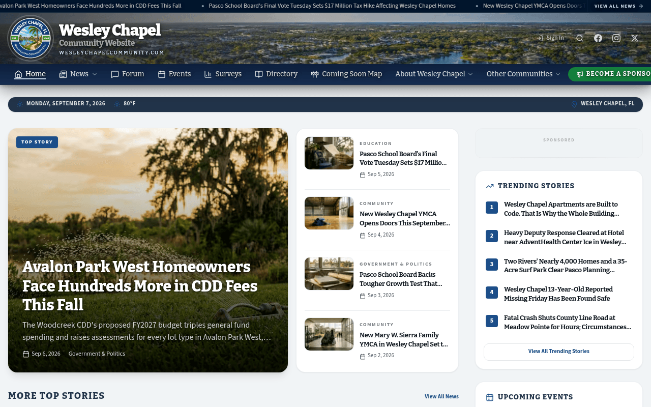 Wesley Chapel homepage
