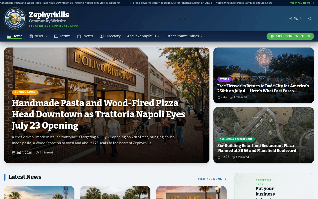 Zephyrhills homepage